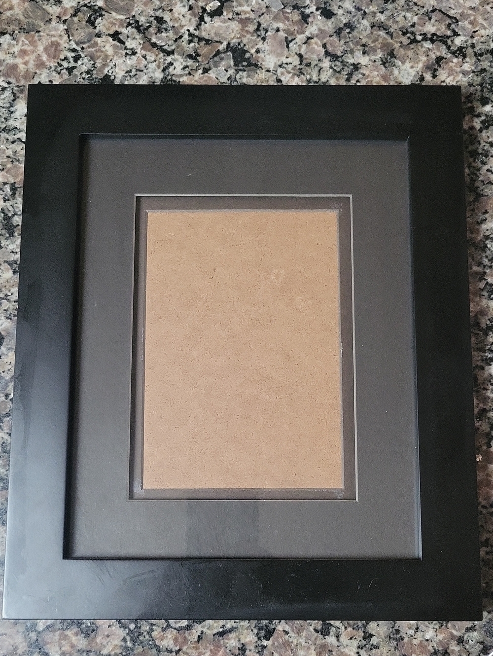 Black Picture Frame w/ Double Mat 10 x 12" hang vertically horizontally NWT